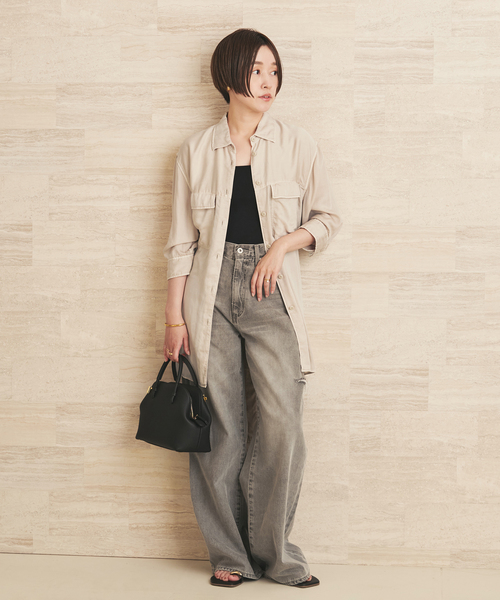 plage（プラージュ） ブラウス シャツ Over dye safari シャツ
