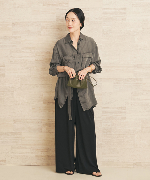 plage（プラージュ） ブラウス シャツ Over dye safari シャツ