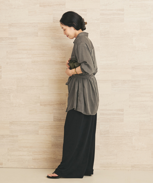 plage（プラージュ） ブラウス シャツ Over dye safari シャツ