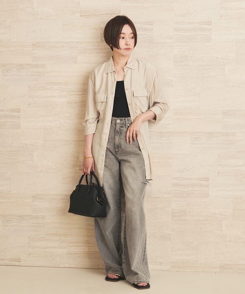 plage（プラージュ） ブラウス シャツ Over dye safari シャツ