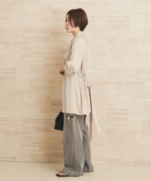 plage（プラージュ） ブラウス シャツ Over dye safari シャツ