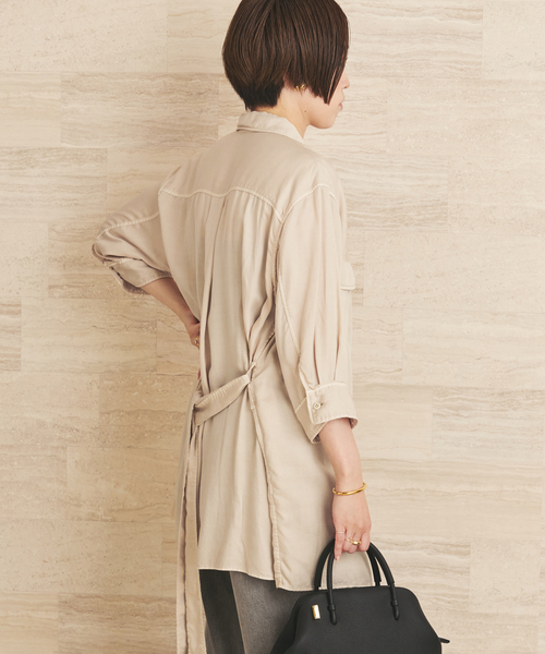 plage（プラージュ） ブラウス シャツ Over dye safari シャツ