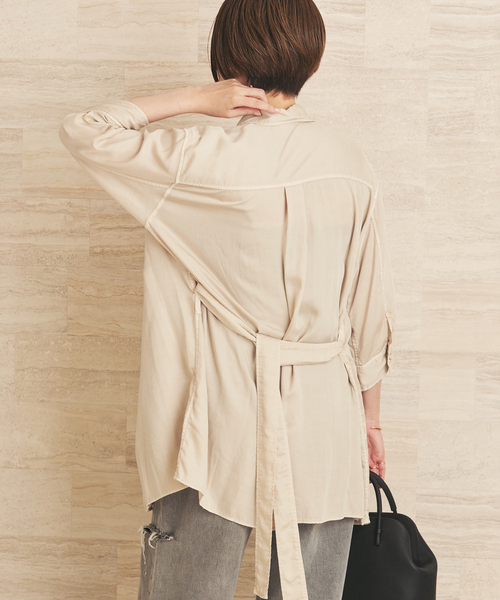 plage（プラージュ） ブラウス シャツ Over dye safari シャツ