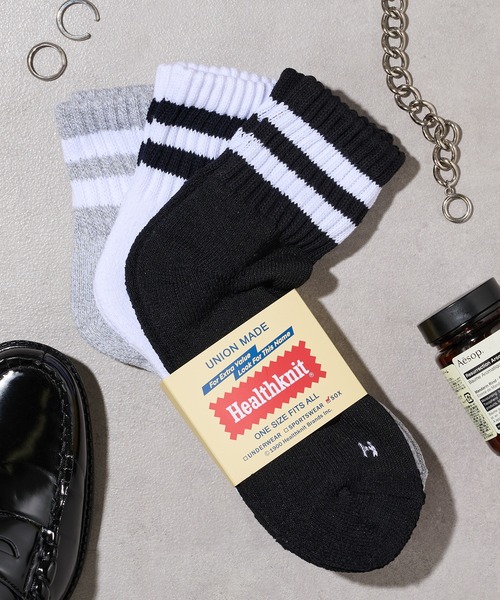 Healthknit（ヘルスニット） 靴下 「Healthknit」3Pクォーターソックス