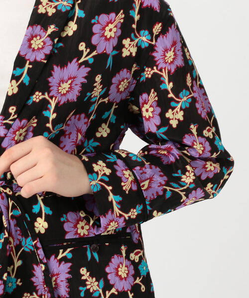 SOULEIADO（ソレイアード） コート アウター レーヨンプリント