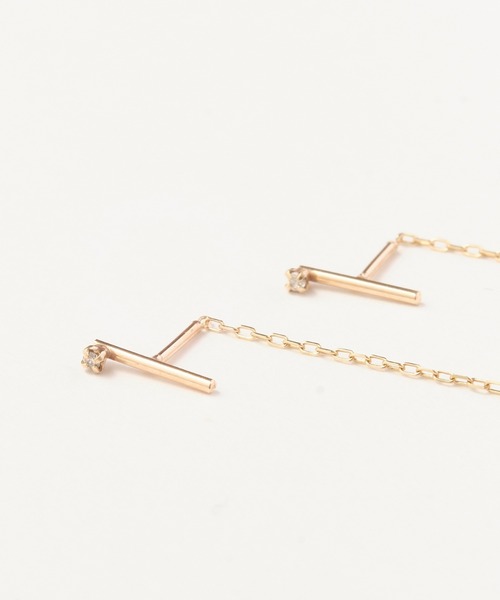 Phoebe ピアス 「K10」スタイリッシュダイヤモンドアメリカン