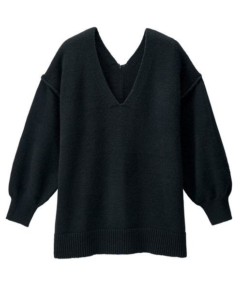 RANAN（ラナン） ニット セーター ディープVネックオーバーサイズ