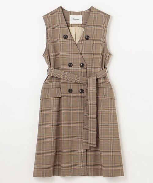 グレースコンチネンタル（GRACE CONTINENTAL）/ノーカラーロングジレ2 GRACE CONTINENTAL（グレースコンチネンタル） ベスト ジレ ノーカラー