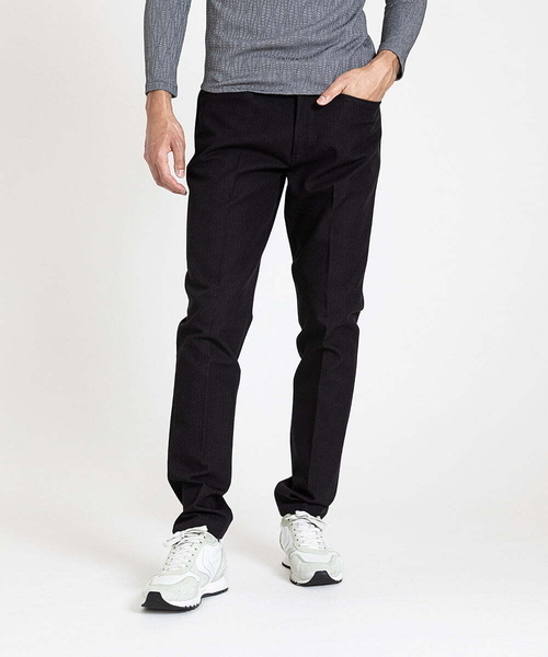 ミッシェルクランオム（MICHEL  HOMME）/ヘリンボンプレビアシャンブレースラックスパンツ 撥水 MICHEL KLEIN HOMME（ミッシェルクラン オム） スラックス ヘリンボン