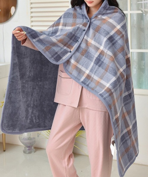 DAY CLOSET ブランケット 巻いたり羽織ったりポンチョにもなる ボア