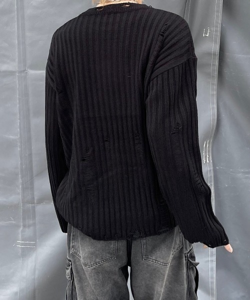 Chikashitsu + ESC STUDIO ニット Chikashitsu+ セーター ニット 「Chikashitsu +」unisex damage
