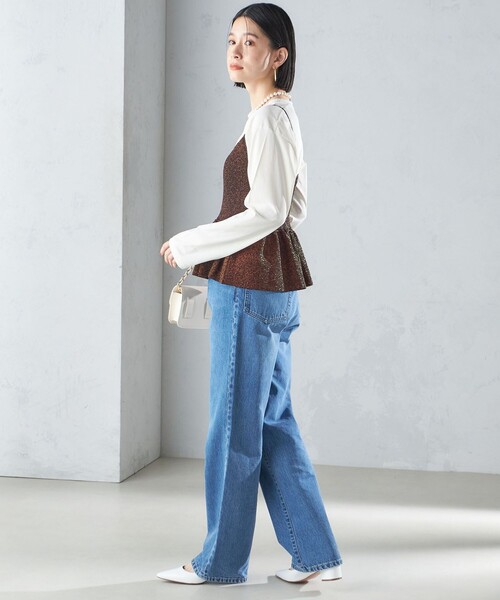 SHIPS for women / シップスウィメン *〈手洗い可能〉ラメ ペプラム キャミソール 24SS ◇ SHIPS｜*<手洗い可能>ラメ ペプラム キャミソール 24SS