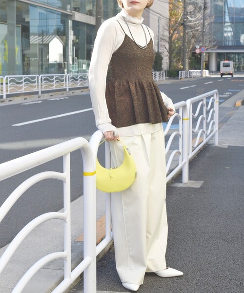 SHIPS for women / シップスウィメン *〈手洗い可能〉ラメ ペプラム キャミソール 24SS ◇ SHIPS｜*<手洗い可能>ラメ ペプラム キャミソール 24SS