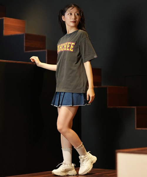 セミドライ TAHCHEE ムラサキスポーツ womens TAHCHEE ターチー 長袖 Tシャツ レディース ロンT ハート ファー