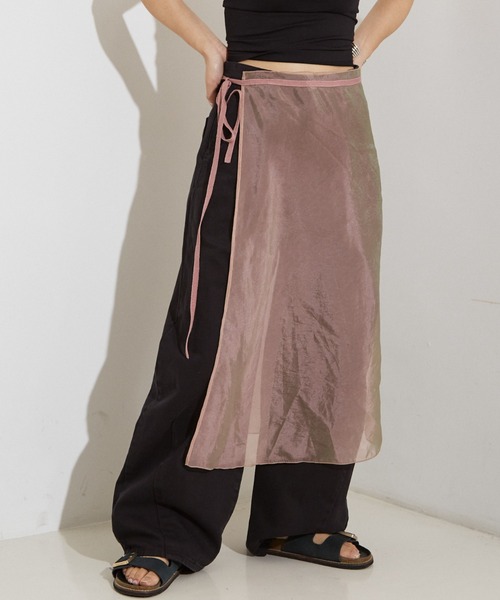 NOMINE（ノミネ） スカート 「セットアップ着用可」シアー ラップ