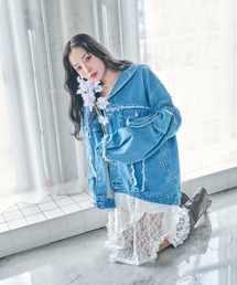 ANDGEEBEE デニムジャケット gジャン UNISEX フーディデニム