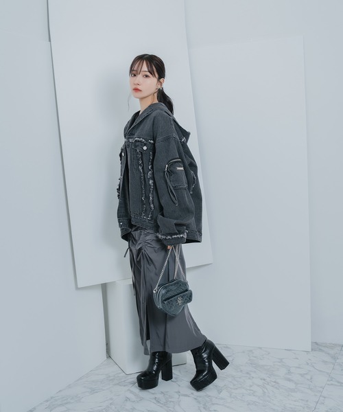 ANDGEEBEE デニムジャケット gジャン UNISEX フーディデニム