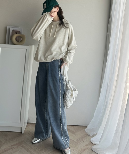 トレーナー スウェット 裏毛フードプルオーバー レディース classicalelf トレーナー スウェット 大人カジュアルを