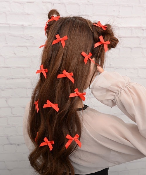 TONE SELECT GOODS ヘアクリップ 「float」ミニリボン ミニヘア