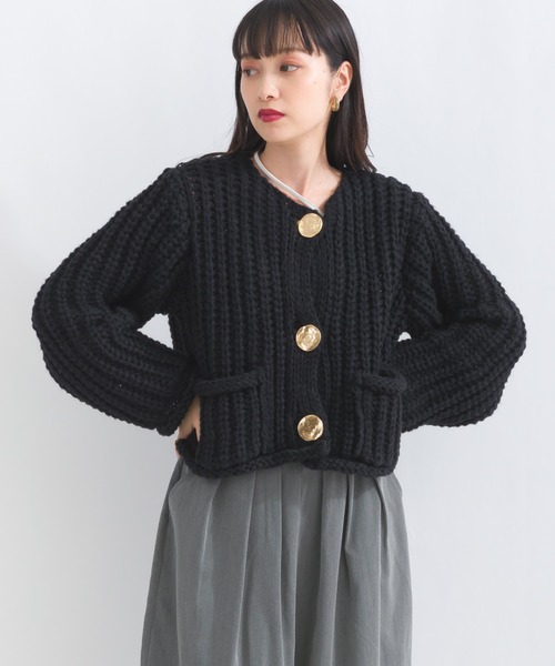 MADE IN CANADA製 EASY KNIT コットンカーディガン サックスブルー M 
