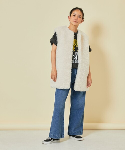 Freada ベスト ジレ Freada/フリーダ フェイクファーベスト
