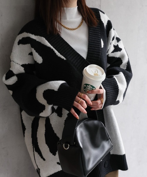 カーディガン 「ユニセックス商品」ビックシルエット ニュアンスニットカーディガン メンズ レディース | CREARE -LINO- | 02