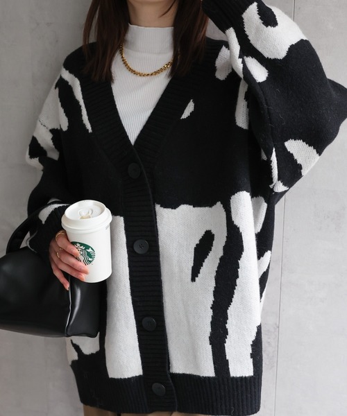 カーディガン 「ユニセックス商品」ビックシルエット ニュアンスニットカーディガン メンズ レディース | CREARE -LINO- | 14