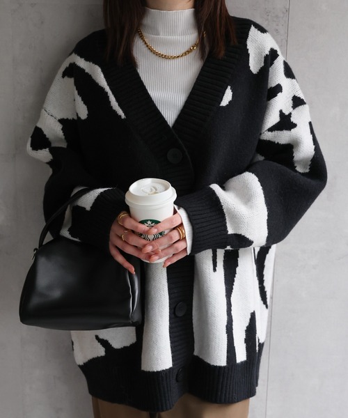 カーディガン 「ユニセックス商品」ビックシルエット ニュアンスニットカーディガン メンズ レディース | CREARE -LINO- | 08