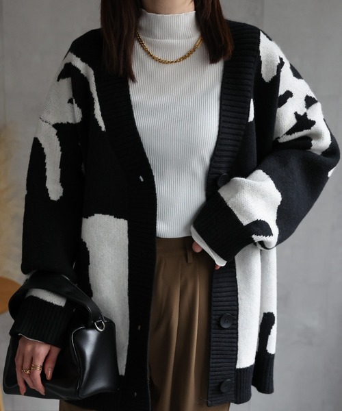 カーディガン 「ユニセックス商品」ビックシルエット ニュアンスニットカーディガン メンズ レディース | CREARE -LINO- | 04