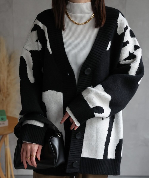 カーディガン 「ユニセックス商品」ビックシルエット ニュアンスニットカーディガン メンズ レディース | CREARE -LINO- | 10