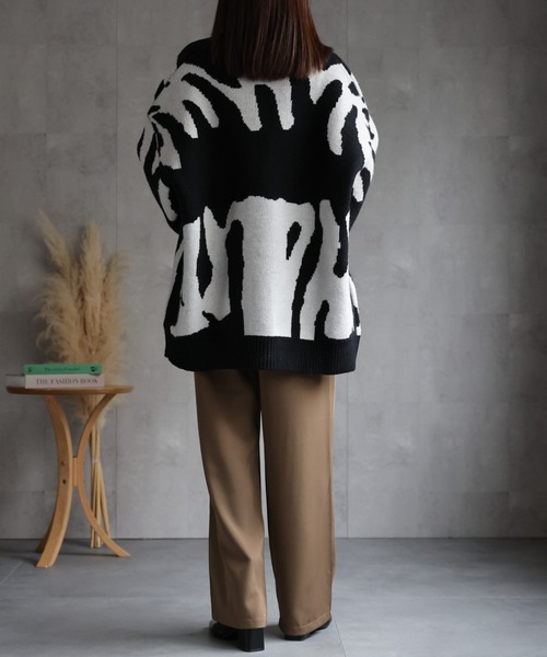 カーディガン 「ユニセックス商品」ビックシルエット ニュアンスニットカーディガン メンズ レディース | CREARE -LINO- | 16