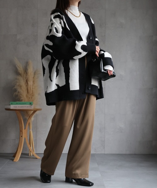 カーディガン 「ユニセックス商品」ビックシルエット ニュアンスニットカーディガン メンズ レディース | CREARE -LINO- | 12