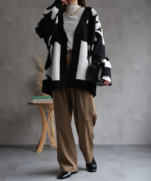 カーディガン 「ユニセックス商品」ビックシルエット ニュアンスニットカーディガン メンズ レディース | CREARE -LINO- | 03