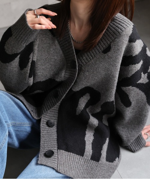 カーディガン 「ユニセックス商品」ビックシルエット ニュアンスニットカーディガン メンズ レディース | CREARE -LINO- | 17