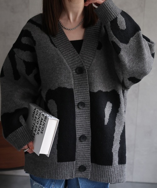 カーディガン 「ユニセックス商品」ビックシルエット ニュアンスニットカーディガン メンズ レディース | CREARE -LINO- | 18