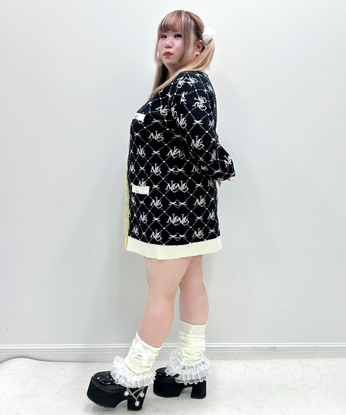 新品♡eimy istoire♡モノグラムカーディガン♡ホワイト完売品 EIMY ISTOIRE エイミーイストワール eimy istoire EM pearlモノグラム