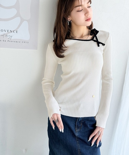 mily bilet ニット セーター 「mily bilet」くるみボタン