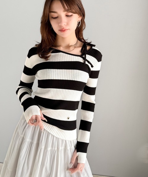 mily bilet ニット セーター 「mily bilet」くるみボタン