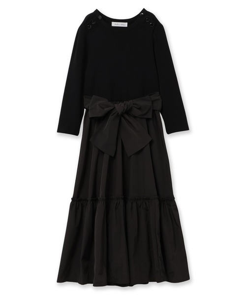 オーディア ミューズ（Audie a Muses）/ニット×タフタMIXワンピース Audie a Muses（オーディア ミューズ） ワンピース ニット×タフタMIX