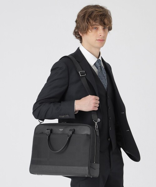 BLACK LABEL CRESTBRIDGE ビジネスバックA4サイズ BLACK LABEL CRESTBRIDGE ビジネスバッグ シャドークレスト