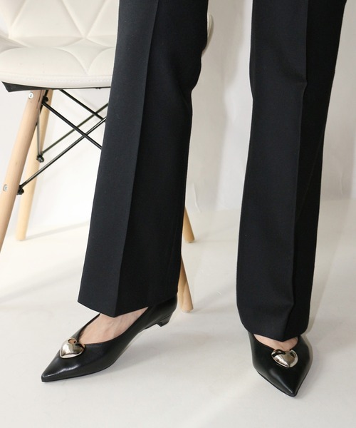 Fin（フィン） パンプス ハートモチーフフラットシューズ「低反発