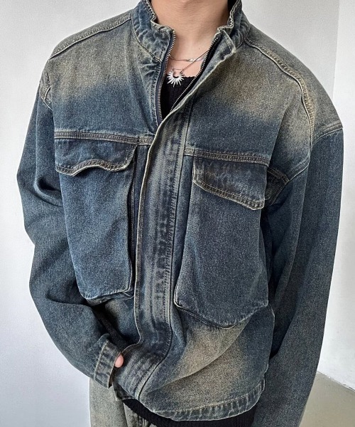 NEW GENTLEMAN デニムジャケット gジャン オーグリー デニムジャケット