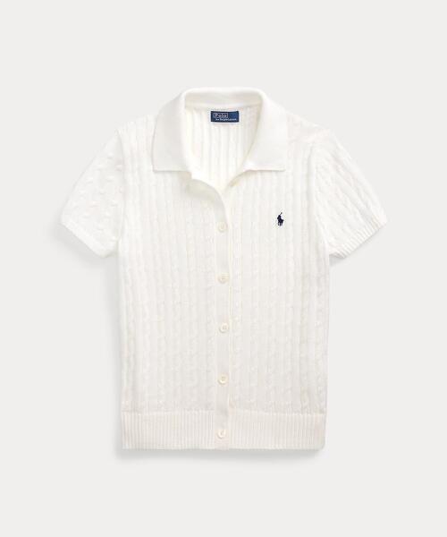Polo Ralph Lauren 半袖カーディガン ホワイト POLO RALPH LAUREN（ポロ・ラルフローレン） ラルフローレン