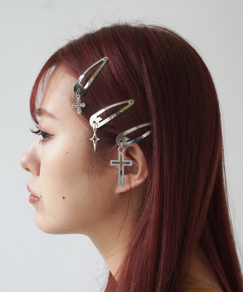 Port ヘアピン 「 / ポート 」 星 ハート＆クロスデザイン