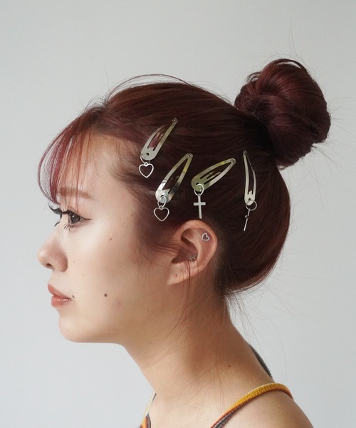 専用 ハート型ヘアピン クリスタル付き GUCCI - GUCCI グッチ インターロッキングG ハート クリスタル