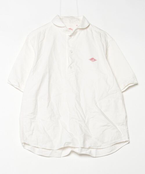 【美品】ダントン　Danton シャツ　メンズ　ホワイト　ロゴ　半袖　白　42 Danton 「DANTON」 半袖シャツ 42 ホワイト メンズ : ZOZOTOWN