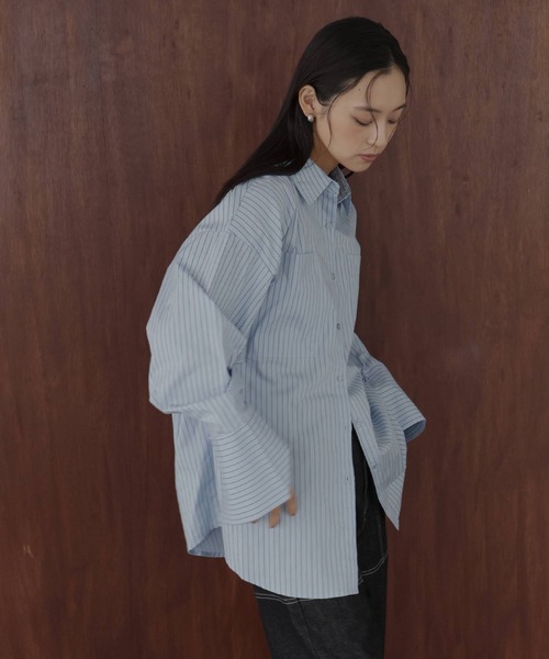 hellam（ヘラム） ブラウス シャツ ビックポケット オーバーサイズ 