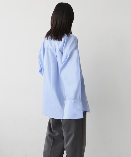 hellam ブラウス シャツ ビックポケット オーバーサイズシャツ