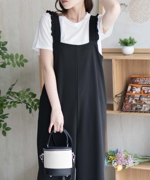 NAVY サロペット オーバーオール ポリツイルサロペット ＋ Tシャツ