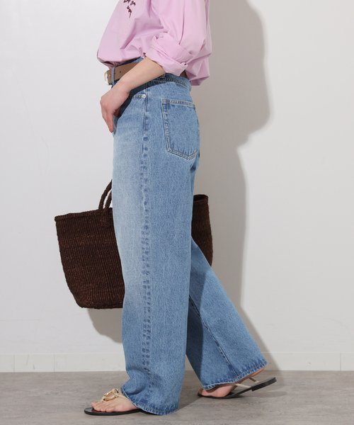 新品タグ付き　JOURNAL STANDARD relume　ワイドデニム　38 追加予約2》C/R デニムワイドギャザー（デニムパンツ・ジーンズ